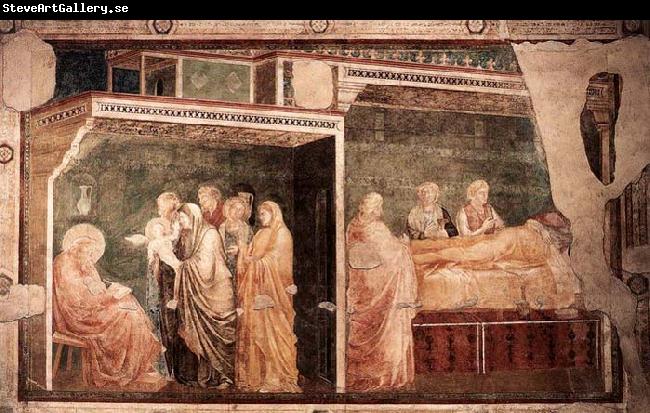 GIOTTO di Bondone Birth and Naming of the Baptist